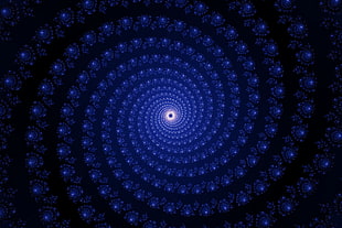 blue spiral illustration HD wallpaper